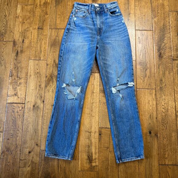 Abercrombie & Fitch Denim - Abercrombie Fitch Jeans Sz 25/0 Med Wash 90s Straight Ultra High Rise Curve Love